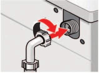 Kiinnitä kone ehdottomasti paikoilleen jaloista kiinnityssarjan * avulla. * Tilaus-nro WMZ 2200, WX 9756 Aqua-Stop Aqua-Secure 1. Poista letkut pidikkeistä (mallista riippuen).