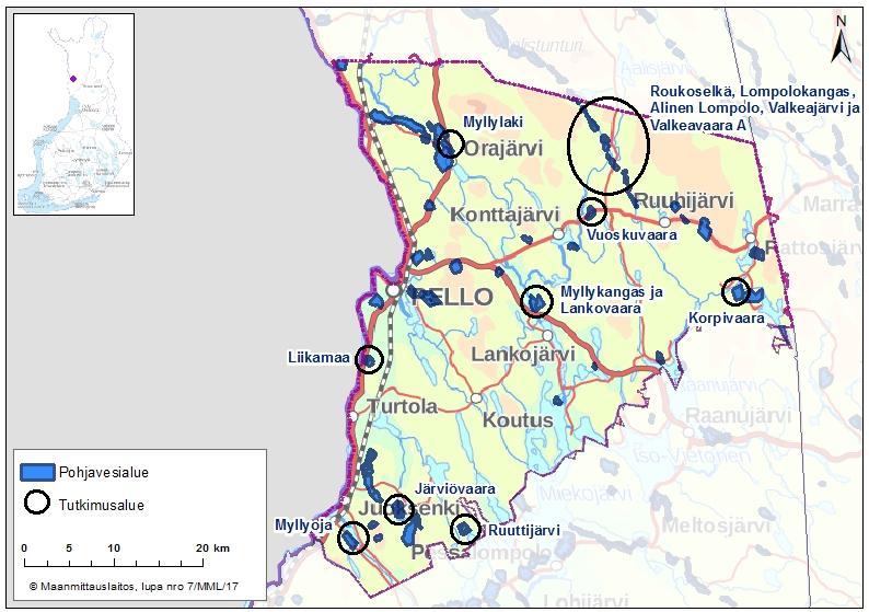 3/25 1. JOHDANTO 1.1 Yleistä Lapin ELY-keskus on kesällä ja syksyllä 2017 tehnyt pohjavesialueiden luokitukseen liittyviä selvityksiä Pellon kunnan alueella.