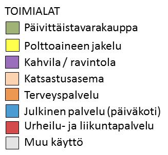 FCG SUUNNITTELU JA TEKNIIKKA OY Loppuraportti 12 (27) Kuva 6. Hiirosen pohjoisosan kaupalliset palvelut (syksy 2017) 3 ARVIO OSTOVOIMAN JA LIIKETILATARPEEN KEHITYKSESTÄ 3.