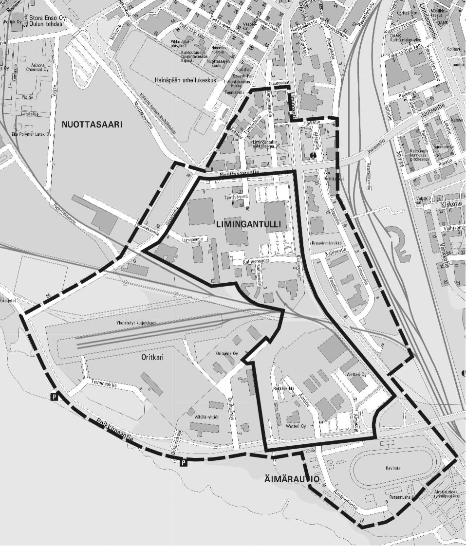 OSALLISTUMIS- JA ARVIOINTISUUNNITELMA Limingantullin kaupunginosan korttelia 23 ja katu- ja puistoalueita sekä Äimäraution kaupunginosan korttelia 2 ja rautatiealuetta koskevan asemakaavan muutos ja