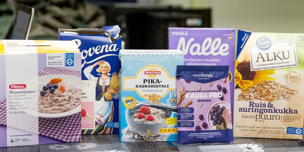 rahiutaleita, mustikkaa ja omenaa. Paketin paino on 210 grammaa. 1550 kj/100 g 540 kj/35 g 1,69 euroa Jeren mielipide: näytti aivan mahtavalle, tuoksui normi puurolle ja maistuu mustikalle.