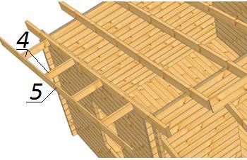 Ennen terassin kattorakenteiden asennusta asennetaan tukipilarit 100x100mm (lisäosa 6).
