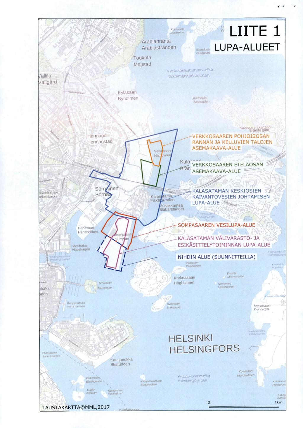 <» i/ailila ^;;; ^/allg&rd Is' Ljusata 1 Arabianranta,,>--? Arabiastranden.' I ''- [, "Toukola Majstad KuusHuotc Granholnu MaT\V\aPiVavj'pvir\Q\use\V.