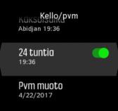 Palaa valikkoon pyyhkäisemällä oikealle tai valitsemalla Takaisin. 4.