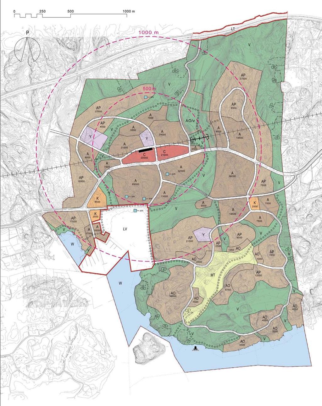 Sähkölinja iemärilinja esijohto LT P Merkintöjen selitykset P suinrakennusten korttelialue. suinpientalojen korttelialue. P P O Erillispientalojen korttelialue.