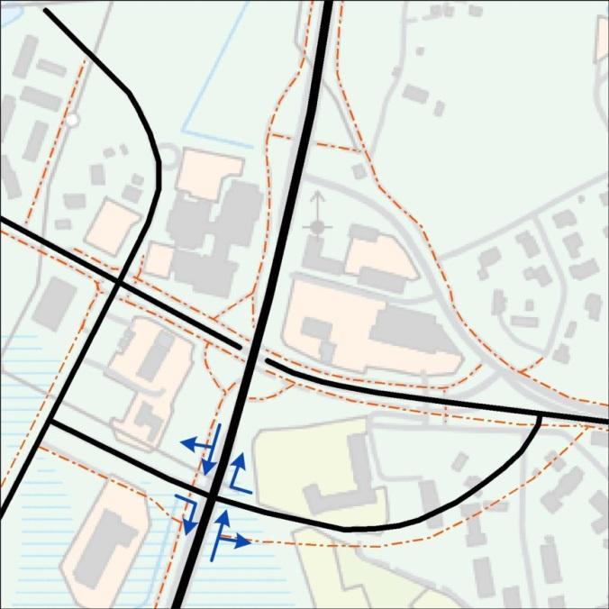 Uusi yhteys ydinkeskustasta Uusi liikennevalo-ohjattu nelihaaraliittymä Ramppitien kohdalle Nykyinen Varsitien liittymä poistettu VE2C + Selkeä + Palvelee uutta maankäyttöä + Rauhoittaa Varsitien