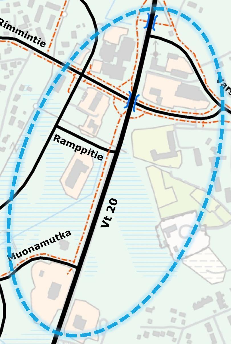 joen pohjoispuolelle.
