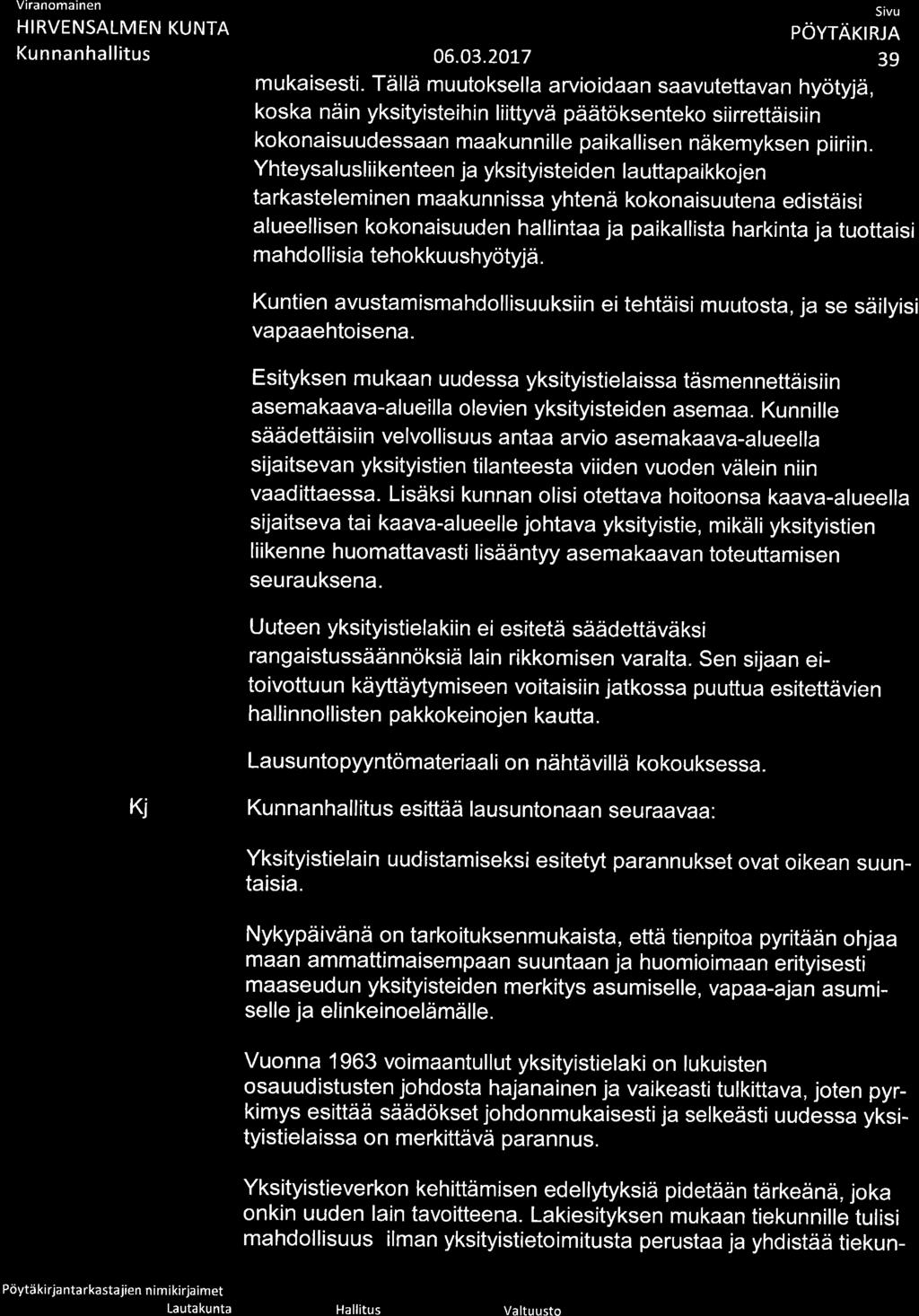 Viranomaìnen Kokouspäivämää rä PöYTÄKIRJA 39 mukai sestl.