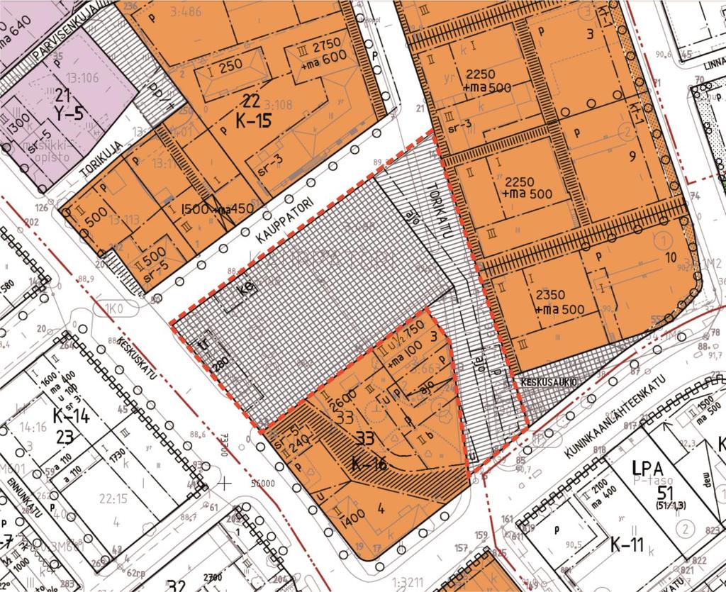 Torin 16 Asemakaava Kaavamuutosalueella on