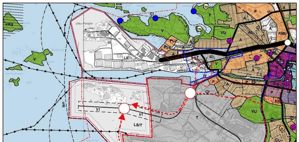Yleiskaava 2025 Raumaan on vireillä koko kuntaa koskeva oikeusvaikutteinen Yleiskaava 2025 (Kuva 6-4). Kaavassa esitetään tavoitellun kehityksen periaatteet ja alueiden käyttö yleispiirteisesti.