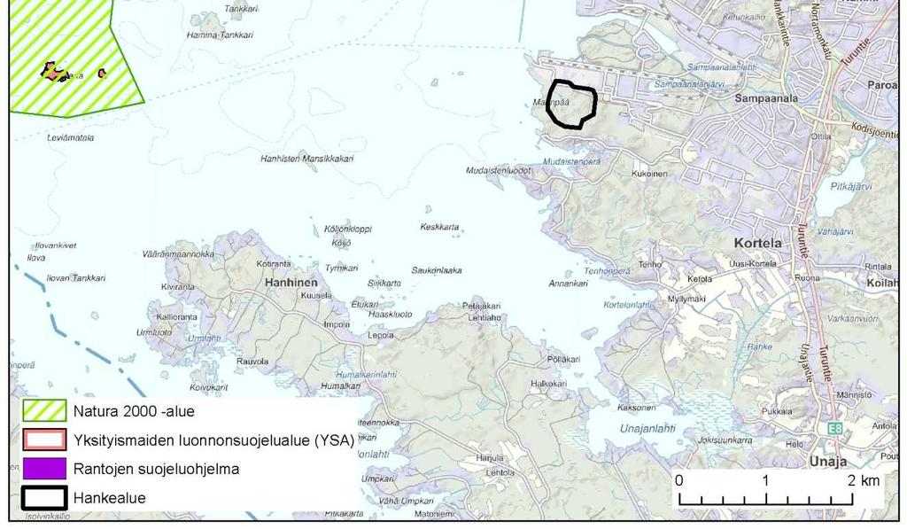 luonnonsuojelualueisiin kohdistu nykytilanteesta poikkeavia vaikutuksia.