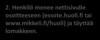 1. Henkilö kohtaa vanhuksen ja hänellä herää huoli.