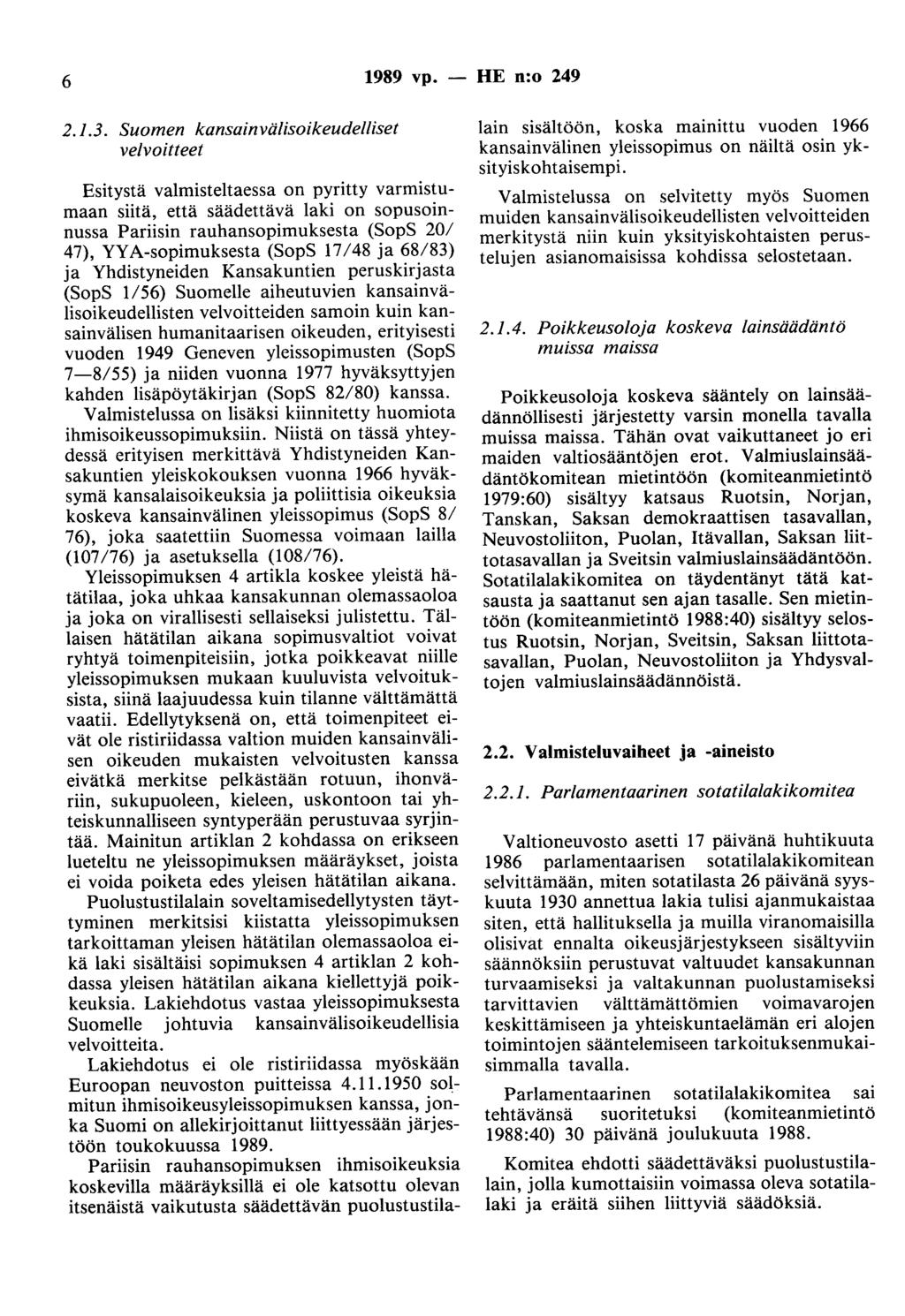6 1989 vp. - HE n:o 249 2.1.3.