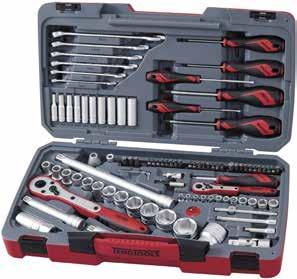 alv Hylsyavainsarja Teng Tools TM095. Sarja sisältää 95 osaa rakennussektorille.
