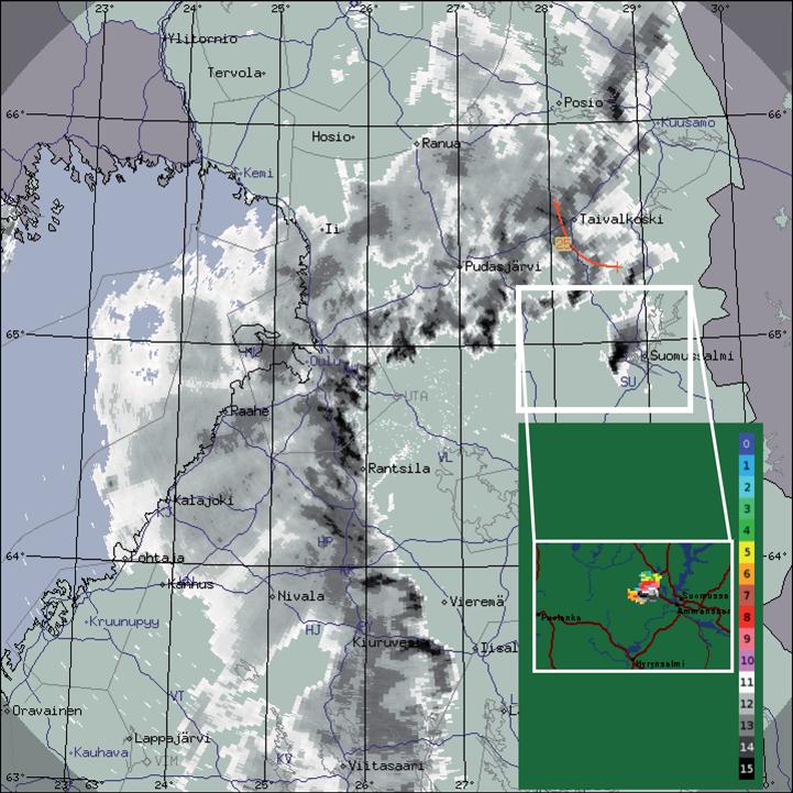 Runsasta salamointia Helena-rajuilma aiheutti monin paikoin syöksyvirtauksia ja supersoluihin liittyi ennätyssuuria rakeita.