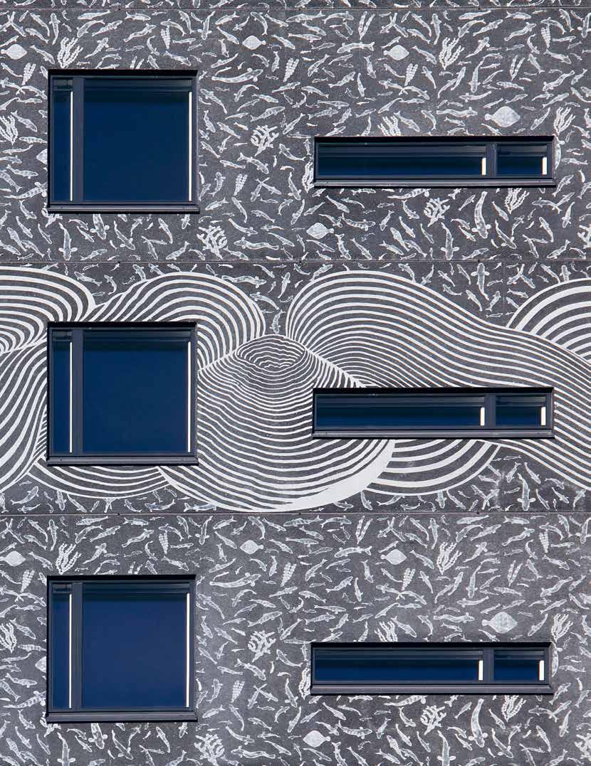 GRAPHIC CONCRETE OY Graafista betonia Ulappakadulla Espoossa.