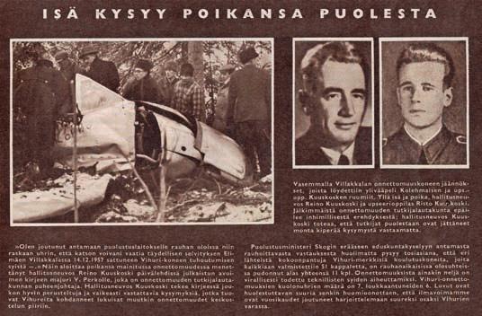 Kymenlaakson Ilmakilta Suomen Kuvalehti nro 2 tammikuu 1958 Lauantaina joulukuun 14. päivänä 1957 klo 11.
