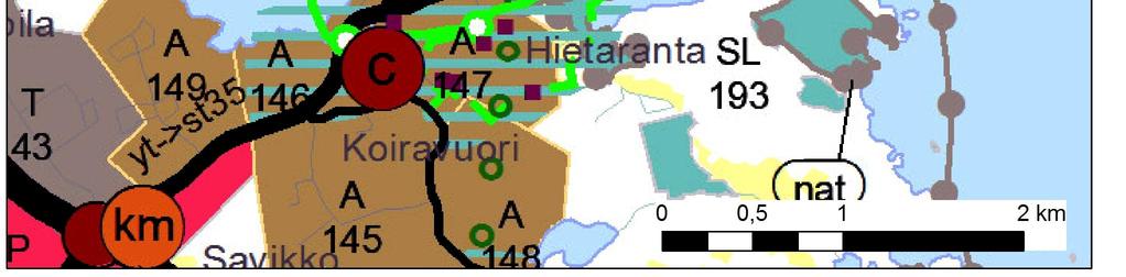 pohjalta. Lisäksi alue sijoittuu tärkeälle vedenhankintaan soveltuvalle pohjavesialueelle (pv135, Kullasvuori).
