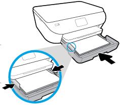 5. Vedä tulostelokeron jatke ulos. Täysikokoisen paperin lisääminen 1. Vedä paperilokero ulos, liu'uta paperin leveysohjaimia ulospäin ja poista aiemmin lisätty tulostusmateriaali. 2. Lisää paperia.