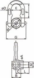 M12x34x39x15x13x34x44x68x18x23 mm 66,70 961803 ADA 16 1 600 kg M16x34x43x15x13x34x53x68x24x23 mm 85,30 961805 ADA 20 2 500 kg M20x34x47x15x13x34x53x68x30x32 mm 88,00 961807 ADA 24 4 000 kg