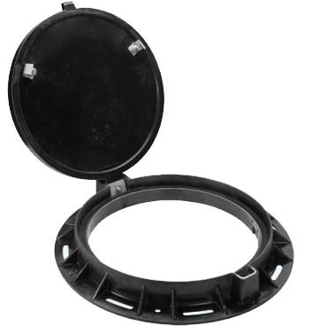 840 mm () Kansiston kokonaiskorkeus 116 mm () Vapaa-aukko ø 600 mm () 400 (40tn) 33668 33 Kehyksen ulkolaipan halkaisija 840 mm () Vapaa-aukko ø 600 mm () Soviteosia saatavana erilaisiin kaivoihin /