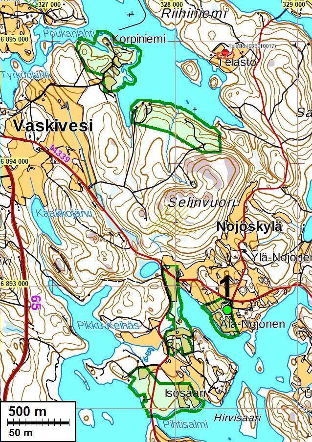 3 Yleiskartat Vihreät alueet ovat inventoituja ranta-asemakaava-alueita.