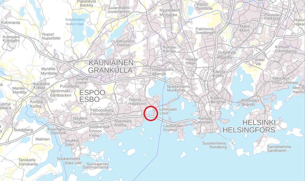44 7 CASE OTSOLAHTI 7.1 Yleistietoa nykytilanteesta Otsolahti on Espoon Tapiolassa sijaitseva lähes suljettu merenlahti.