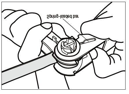 Disassembly When disassembling the shelter, depress the spring-loaded bar and open ratchet handle completely to allow the webbed belt to disengage the ratchet (Diagram O).