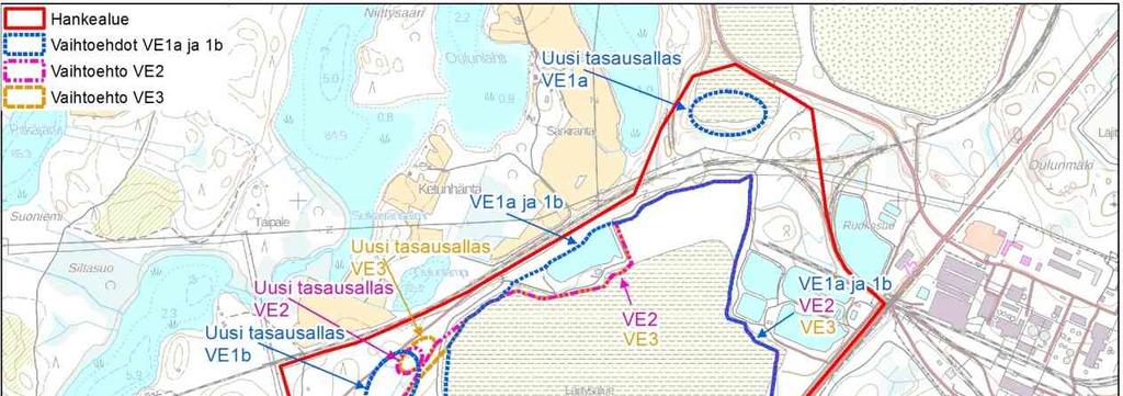 13 3.2 Tarkasteltavat vaihtoehdot Ympäristövaikutusten arvioinnissa tarkastellaan hankkeen toteuttamisen