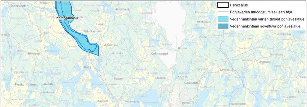 25 5.2.2 Pohjavedet Kipsiläjitysalueella tai sen ympäristössä ei sijaitse tärkeitä ja muuhun vedenhankintakäyttöön soveltuvia pohjavesialueita eikä laajoja yhtenäisiä pohjavesiesiintymiä.