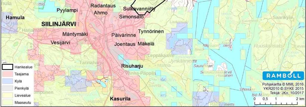 Maankäyttöä kuvaavassa CORINE 2012 -aineistossa hankealue on merkitty pääosin kaatopaikaksi (nykyinen