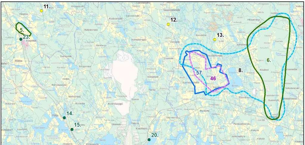 38 Kuva 5-18. Valtakunnallisesti ja maakunnallisesti arvokkaat maisema- ja rakennetun kulttuuriympäristön alueet.