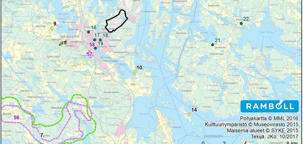 Lähimmät paikallisesti arvokkaat perinnemaisemat ovat Varisharjun metsälaidun hankealueen länsipuolella noin 5,1 km etäisyydellä ja Jysänkosken laitumet