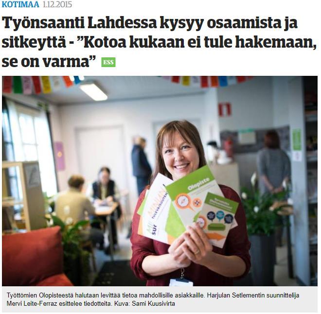 Lisätietoja harjulan.fi/tyoikaiset/hankkeet/paattyneet-hankkeet/ facebook.