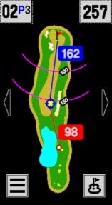 Golf-tila Väyläkartta Esteet Greeni näkymä Lipun sijoittaminen Voit sijoittaa lipun mihin tahansa greeni näkymässä painamalla lippua ja vetämällä sen haluamalle paikalle.