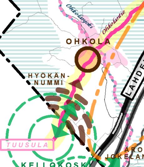 rakentamisen ohjausta. MAT:n suositukset ulottuvat vuoteen 2035. MAT:n karttakuvaus ja merkinnät kaava-alueelta 2.1.