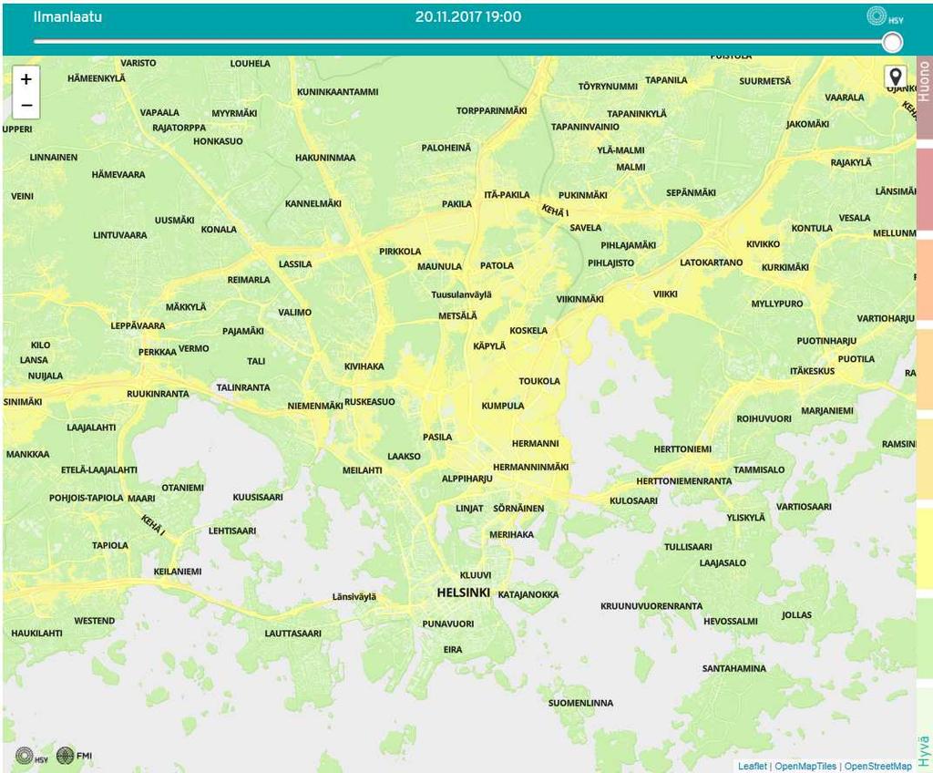 Valmistumassa pääkaupunkiseudulle: reaaliaikainen