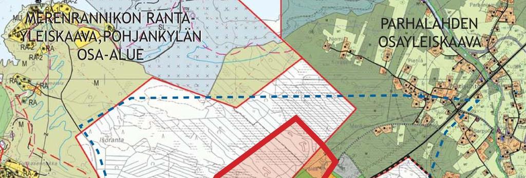 rantayleiskaavan Pohjankylän osa-alueeseen. Laadittava Ollinmäen osayleiskaava menee itäosastaan päällekkäin Parhalahden osayleiskaavan kanssa.