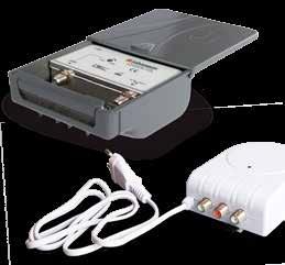 VAHVISTIMET KIT7329 7559729 Säädettävä mastovahvistin, yksi UHF-tulo + verkkolaite sisäinen GSM- ja LTE-suodin UHF 15-35 db kanavat