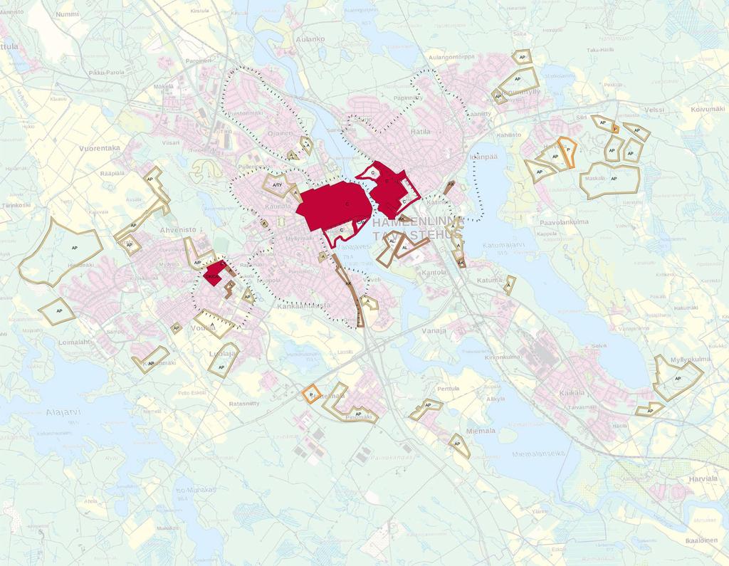 Uudet asuinalueet Tertti Tiivistyvä pohjoinen Jukola Laajeneva ja