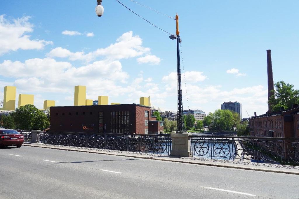 Satakunnansilta (piste 6) 59 Tornitalot näkyvät vahvasti Tammerkosken, Hämeensillan ja