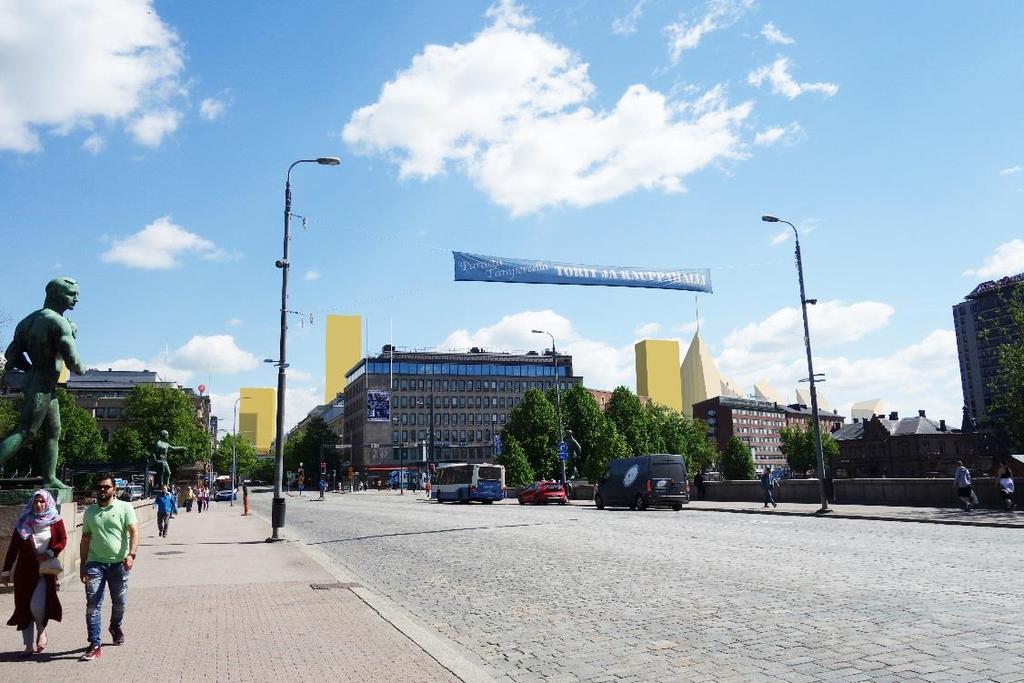 Hämeensilta (piste 7) 60 Tornitalot näkyvät vahvasti Tammerkosken, Hämeensillan ja Keskustorin