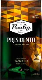 PRESIDENTTI ORIGIN BLEND TANZANIA on käsin poimittu 100 % Arabica-kahvi. Maku on hedelmäisen vivahteikas ja siitä voi maistaa rehevää punaisten marjojen ja kypsien aprikoosien aromikkuutta.
