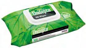 Unisepta Foam 2 Wipes Alkoholiton, hajusteeton Käyttövalmiit pyyhkeet laitteiden ja pintojen desinfektioon ja puhdistukseen Vaikutusaika 1-5 min Pyyhkeen koko 180 x 200 mm 331500_P