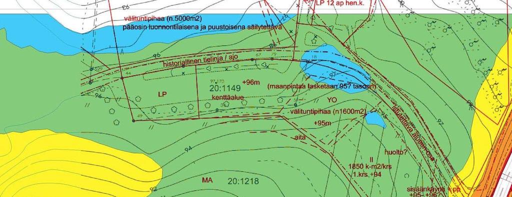 entinen leirikeskusrakennus on mahdollisuus säilyttää ja laajentaa noin 150 k-m2 verran tai korvata uudisrakennuksella (800 k-m2).