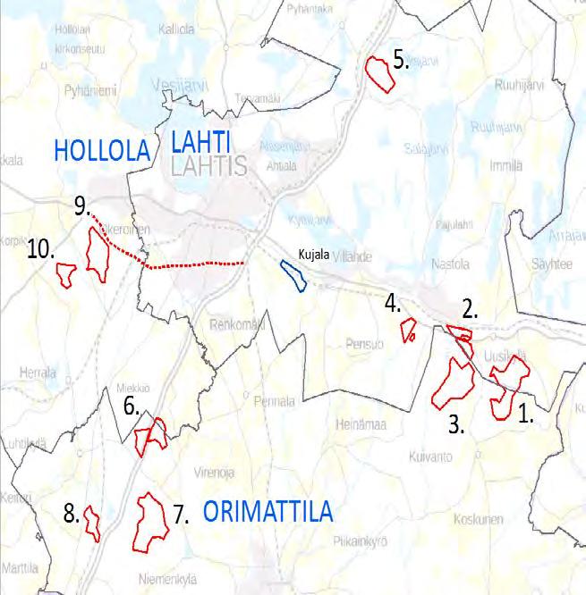 Tuuliharjan liittymän läheisyydessä.