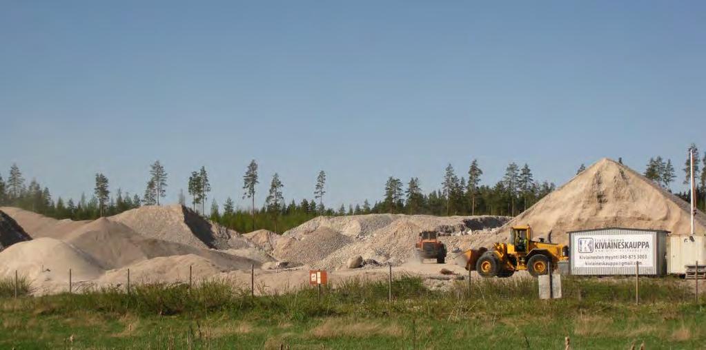 Seudun tarpeita Käsiteltävää ja kierrätettävää: Puhtaita ylijäämämaa-aineksia Rakennus- ja purkujääteitä, kuten betonia, tiiliä, asfalttia, lasia ja keramiikkaa Tuhkia (ml.