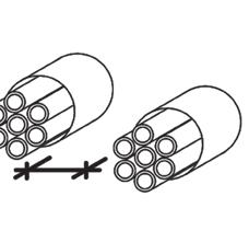 structures in walls Distance to noncombustible pipes with