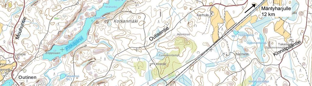 Kuva 2. Onnettomuus tapahtui Kinnin liikennepaikan ratapihalla raiteen 332 pohjoispäässä vaihteessa V308 ratakilometrillä 248+396.
