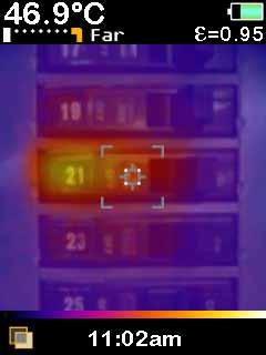 Laakeroinnin lämpötarkastus Visuaalisella infrapunalämpömittarilla voidaan kuvata laakereita.